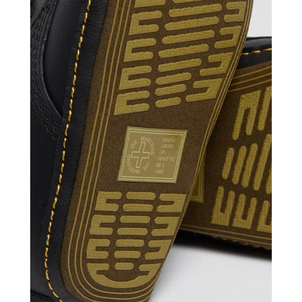 Dr. Martens 1460 26808001 Boots Crib 1 Black Auburn Leather Ankle Bootie LIQ1050